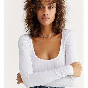 NWT Lucky You Layering Top white Xs/s